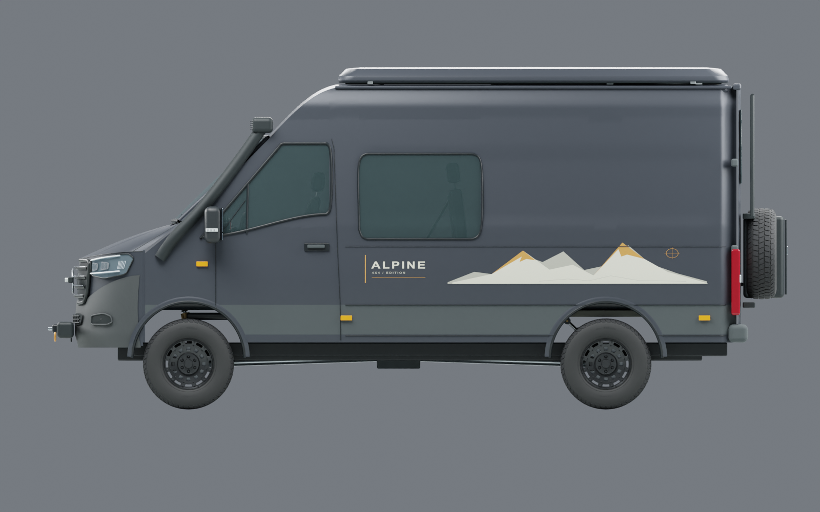 Profil gauche du Sprinter, côté conducteur
